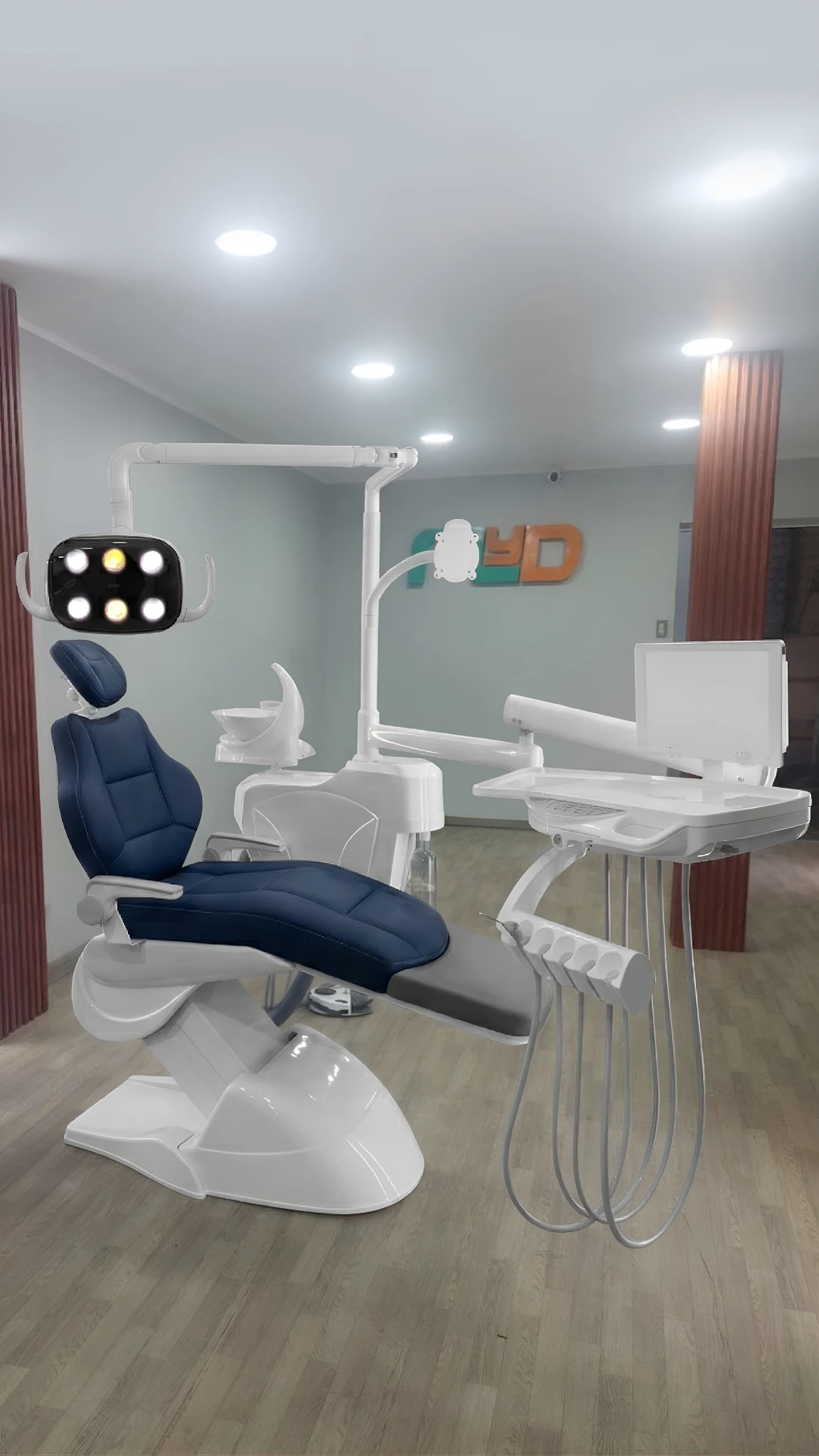 Unidad Dental F‑D400 Flyd Precio Perú<span class="flyd-subtitulo-bold">Sillón Odontológico Completo con Lámpara LED, Pedal Multifunción y Sistema de Succión Dental</span> Unidad Dental F‑D400 Flyd Precio Perú<span class="flyd-subtitulo-bold">Sillón Odontológico Completo con Lámpara LED, Pedal Multifunción y Sistema de Succión Dental</span> - Garantía y Servicio Técnico FlyD