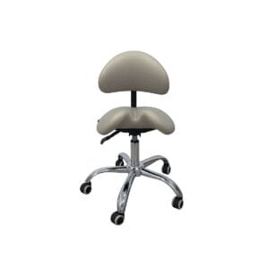 Taburete Súper Ergonómico<span class="flyd-subtitulo-bold">Asiento Clínico Tipo Montura Premium – Edición Dorado</span> - Odontología Profesional FlyD SAC