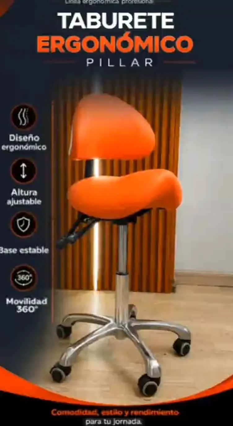 Taburete Ergonómico Pillar Red - Equipos Odontológicos Perú